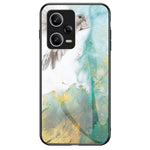 Xiaomi Redmi Note 12 Pro 5G Marmormönster Tryck mobilskal Hårt Härdat Glas + PC Baksida TPU Stötfångare Stötdämpande Skyddsfodral