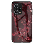 Xiaomi Redmi Note 12 Pro 5G Marmormönster Tryck mobilskal Hårt Härdat Glas + PC Baksida TPU Stötfångare Stötdämpande Skyddsfodral