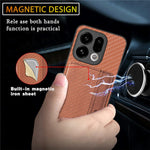 For Oppo Find X9 5G Case RFID Blocking Carbon Fiber Leather Phone Back Cover with Card Holder