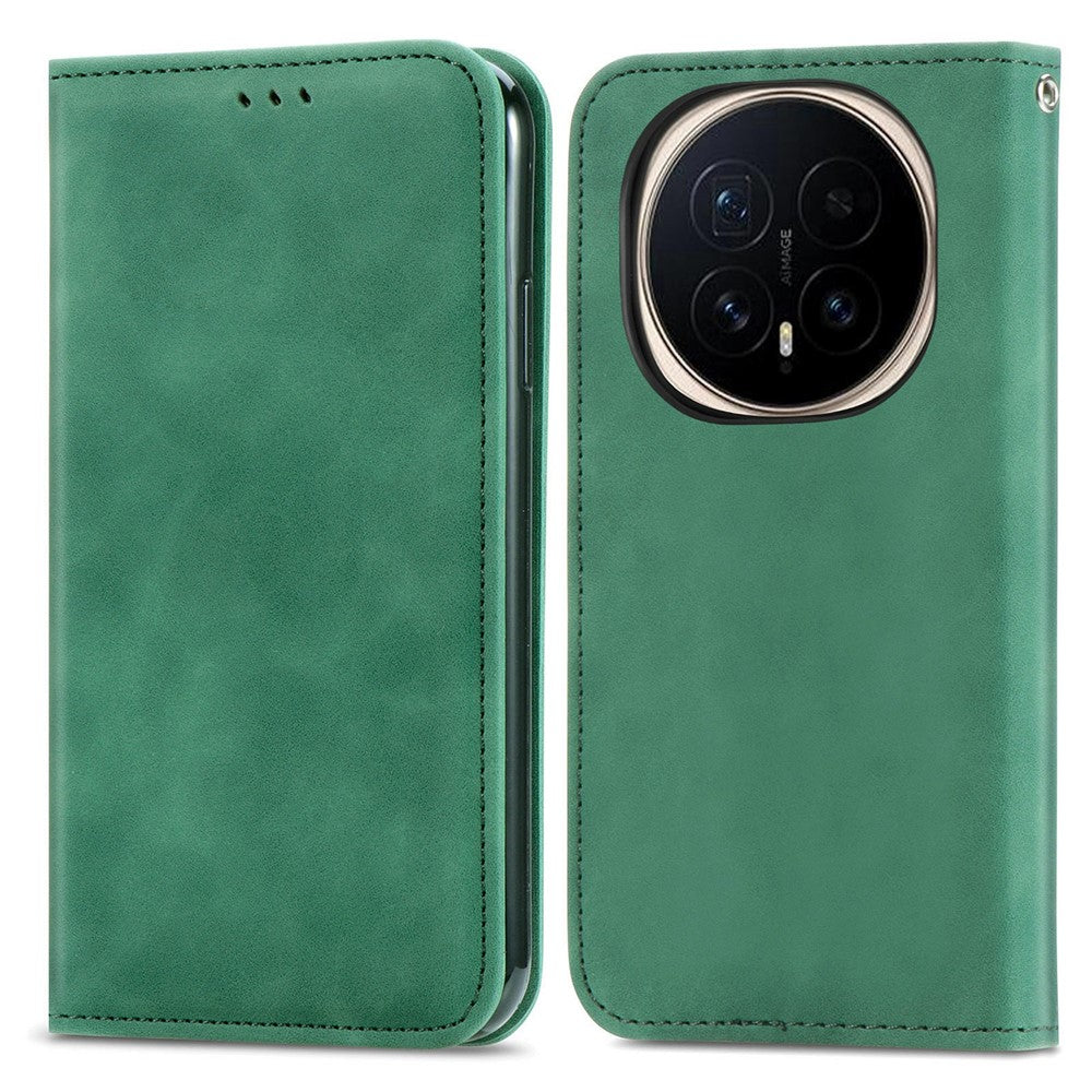 For Honor Magic8 Pro 5G Leather Case with Card Holder Magnetic Absorption Phone Cover