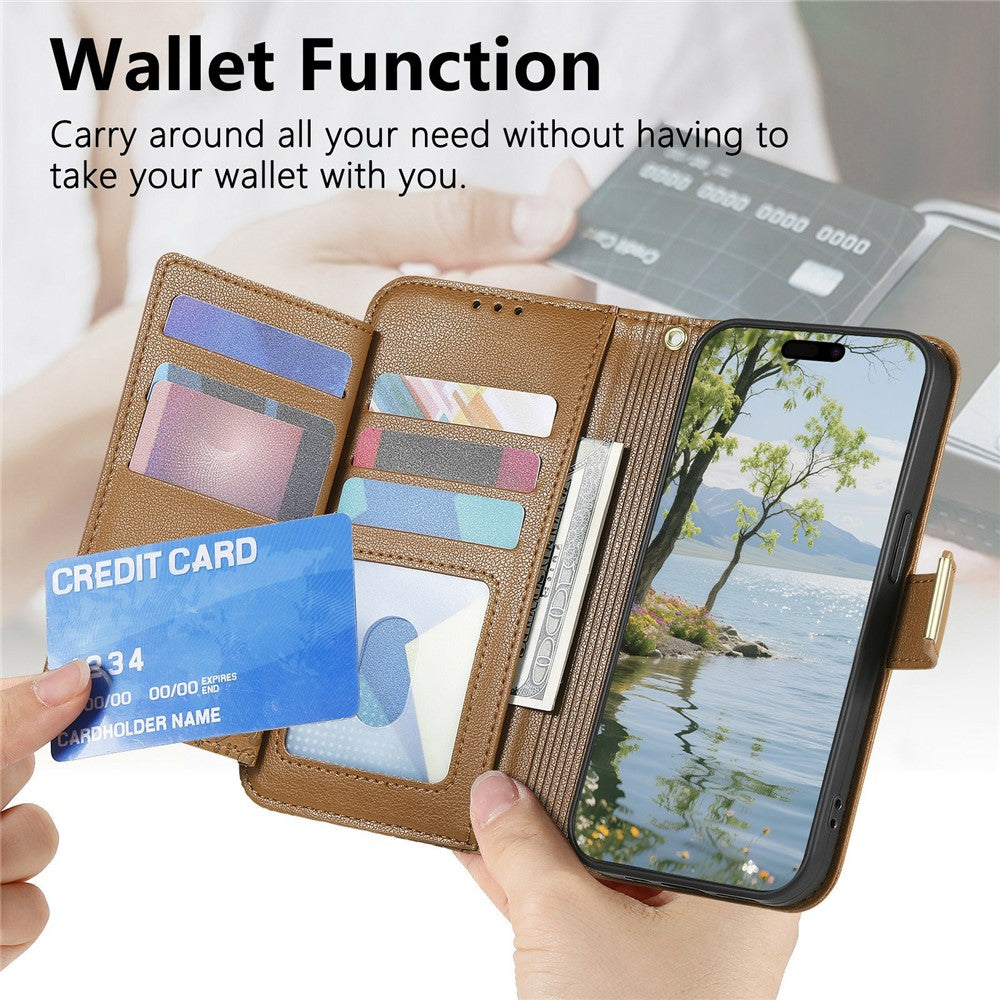 For Honor Magic8 Pro 5G Floral Leaf Buckle Wallet Case Card Holder With Hand Strap Leather Cover