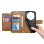 For Honor Magic8 Pro 5G Floral Leaf Buckle Wallet Case Card Holder With Hand Strap Leather Cover