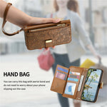 For Honor Magic8 Pro 5G Floral Leaf Buckle Wallet Case Card Holder With Hand Strap Leather Cover