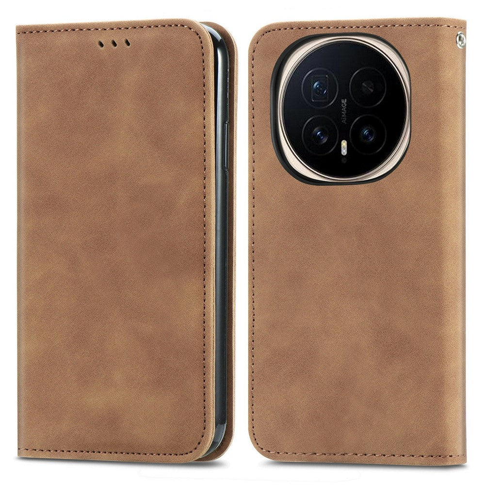For Honor Magic8 5G Leather Case with Card Holder Magnetic Absorption Phone Cover