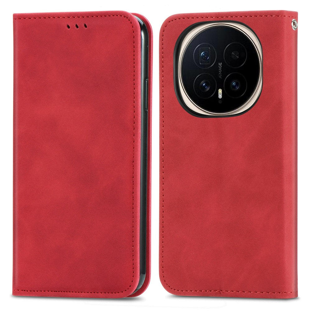For Honor Magic8 5G Leather Case with Card Holder Magnetic Absorption Phone Cover