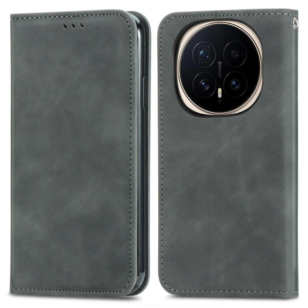 For Honor Magic8 5G Leather Case with Card Holder Magnetic Absorption Phone Cover