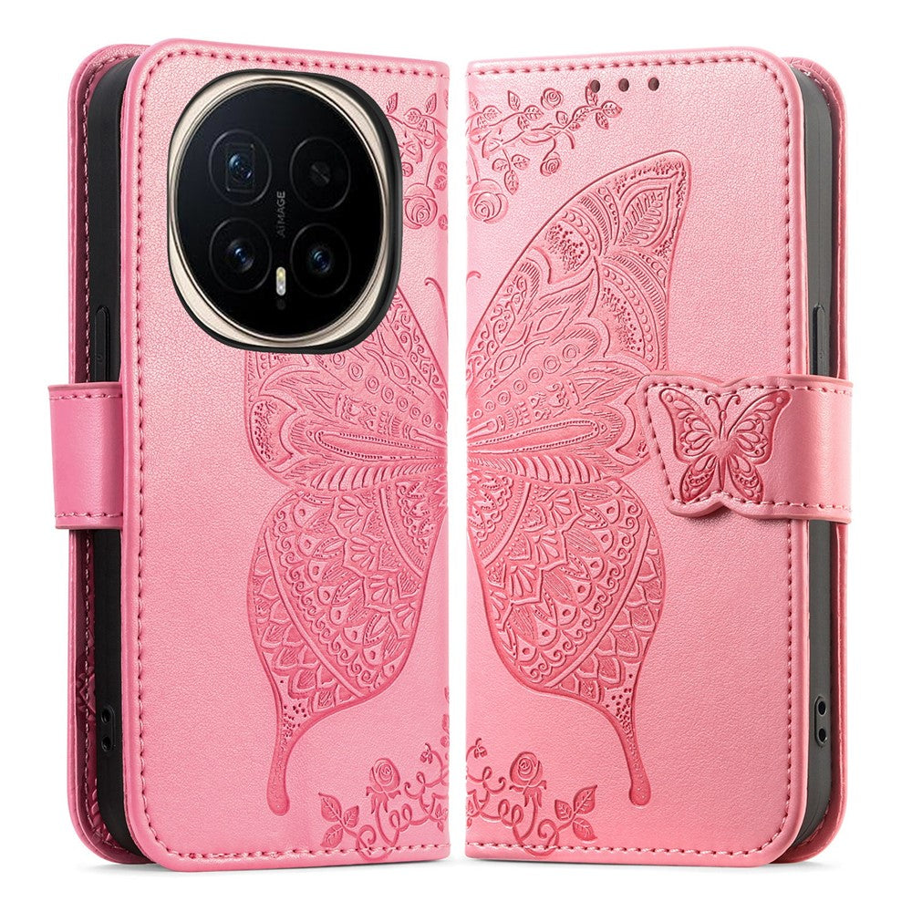 For Honor Magic8 5G Case with Strap Butterfly Pattern PU Leather Wallet Phone Cover