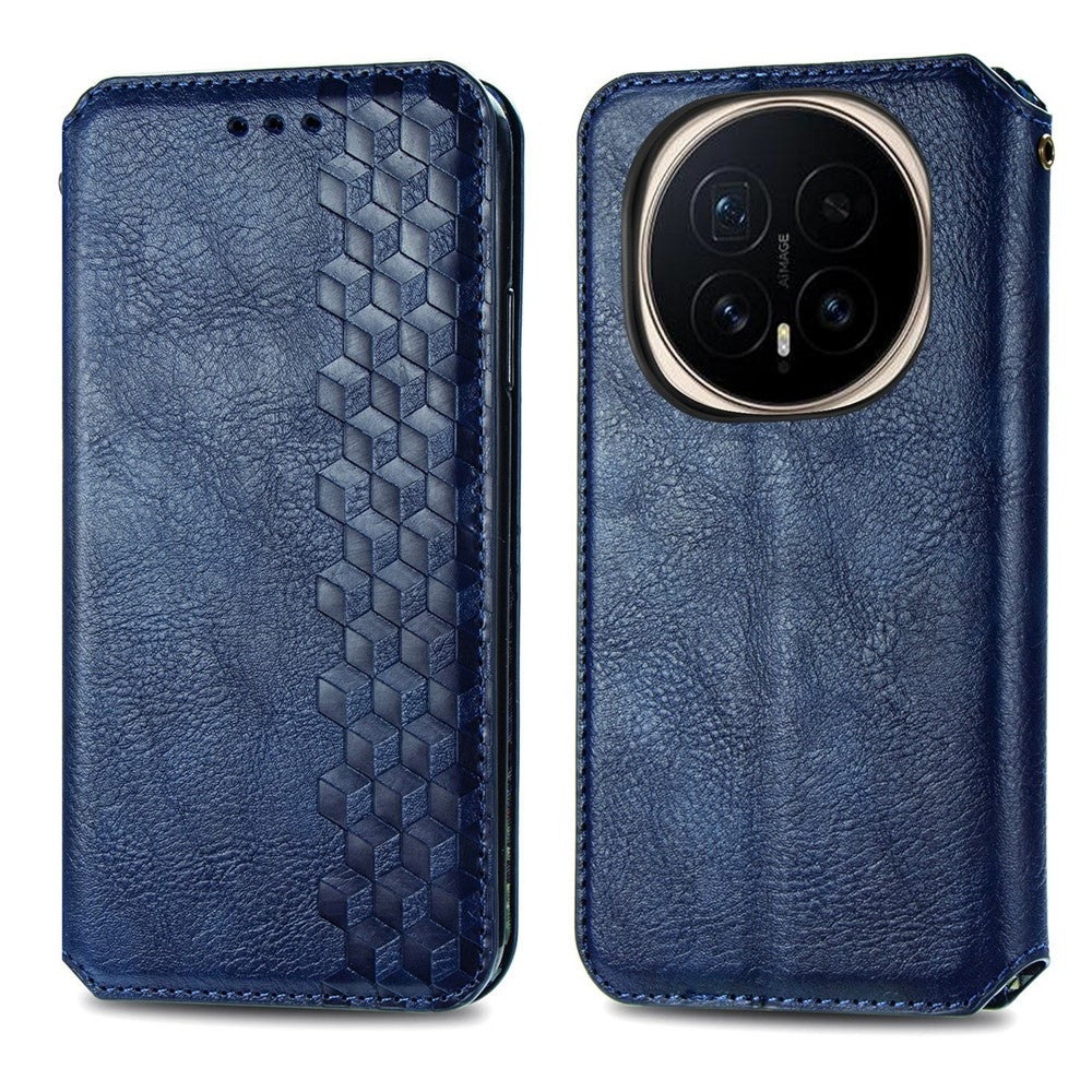 For Honor Magic8 5G Case Rhombus Imprint PU Leather Wallet Phone Cover