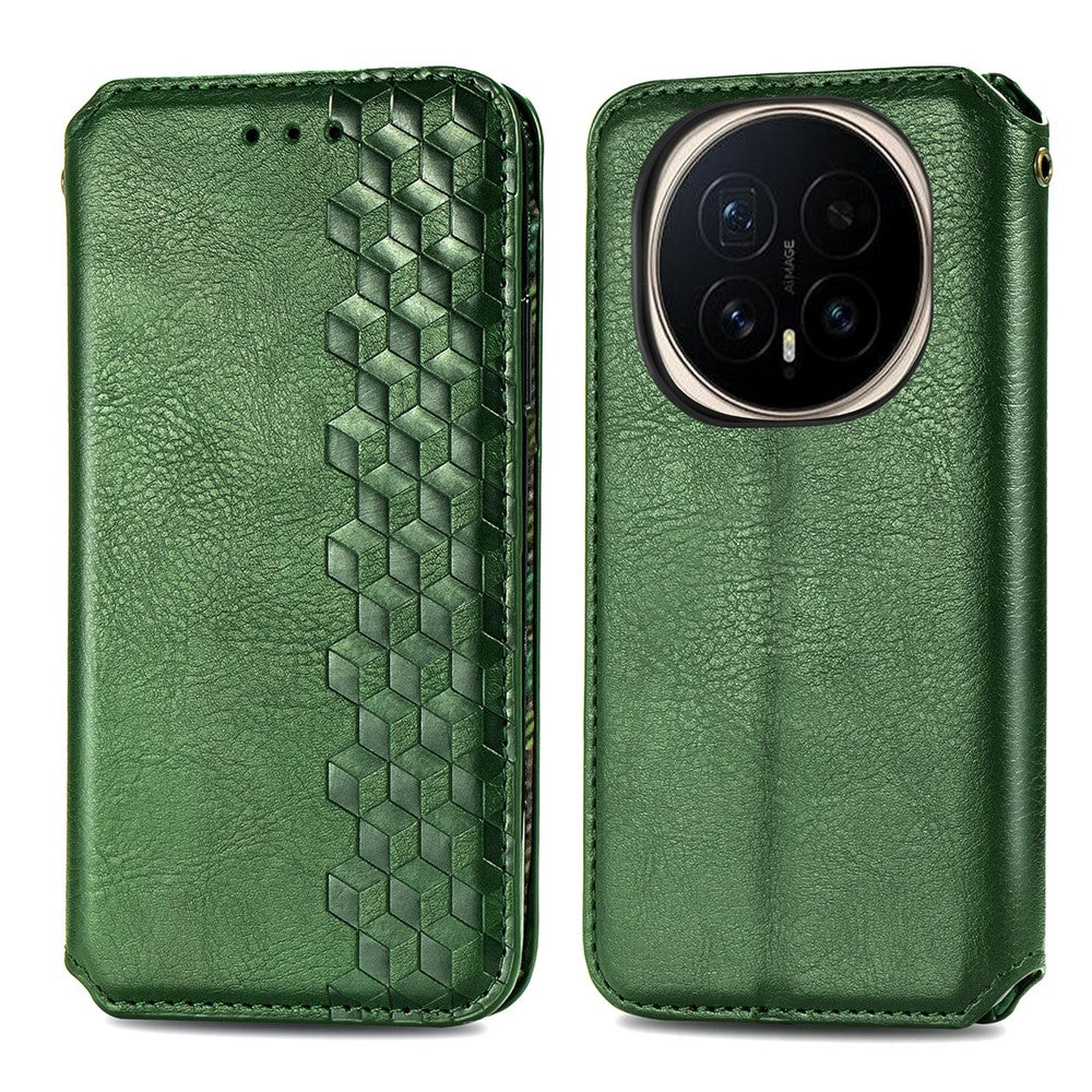 For Honor Magic8 5G Case Rhombus Imprint PU Leather Wallet Phone Cover