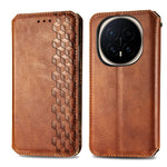 For Honor Magic8 5G Case Rhombus Imprint PU Leather Wallet Phone Cover