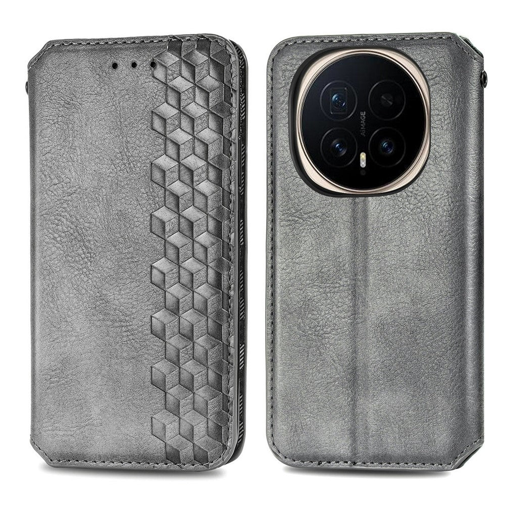 For Honor Magic8 5G Case Rhombus Imprint PU Leather Wallet Phone Cover