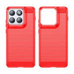 Til Motorola Edge 70 5G TPU-etui Beskyttende telefoncover Kulfibertekstur Børstet