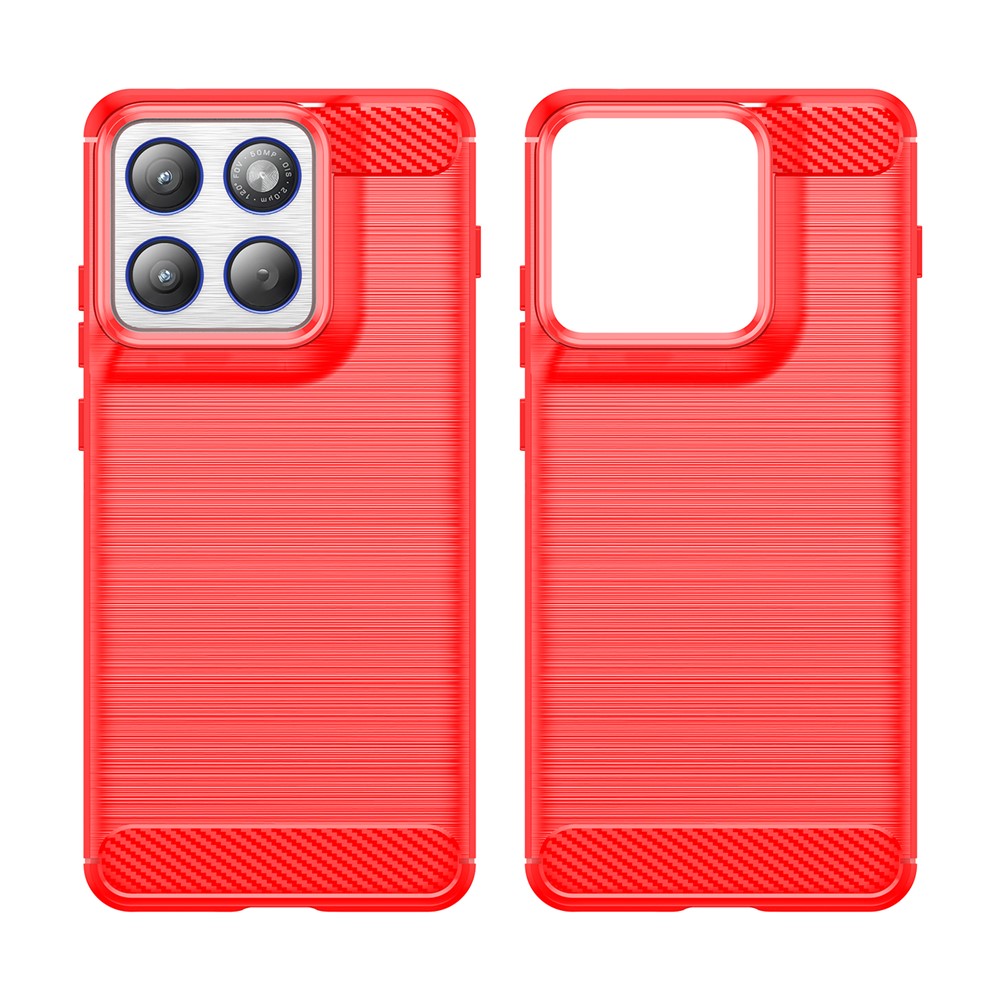 Til Motorola Edge 70 5G TPU-etui Beskyttende telefoncover Kulfibertekstur Børstet