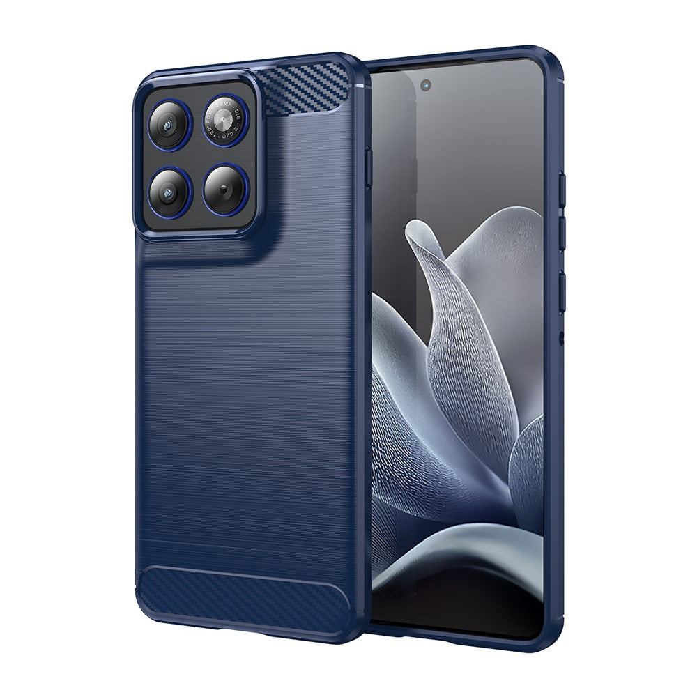 Til Motorola Edge 70 5G TPU-etui Beskyttende telefoncover Kulfibertekstur Børstet