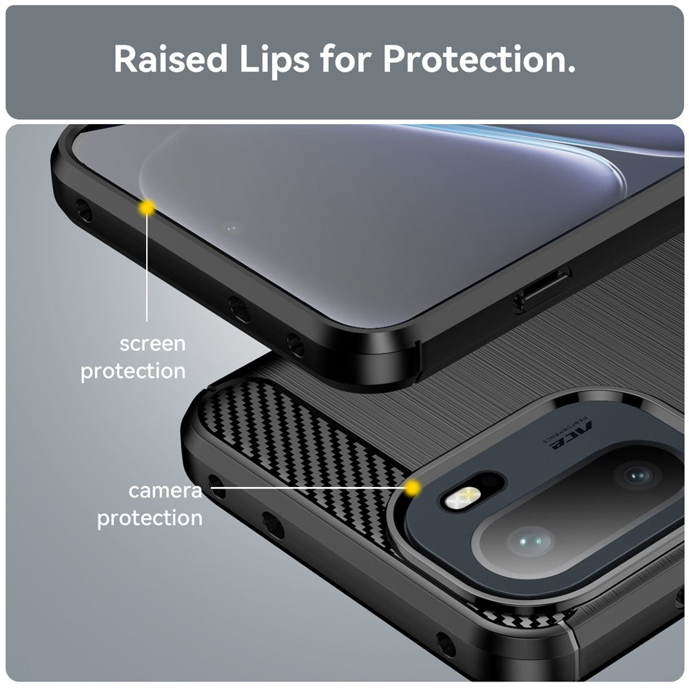 For OnePlus 15R 5G / Ace 6T 5G / Ace 6 5G Case Protective Phone Cover Carbon Fiber Texture Brushed