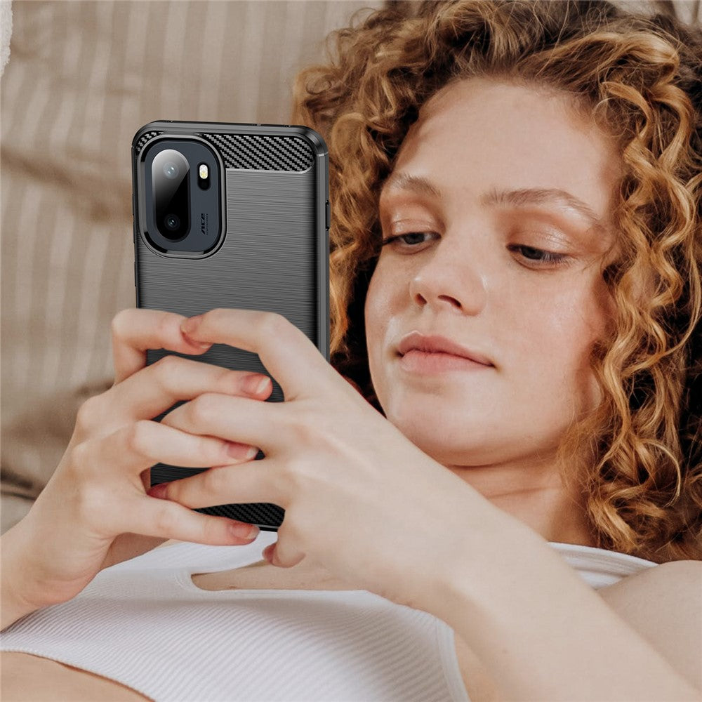 For OnePlus 15R 5G / Ace 6T 5G / Ace 6 5G Case Protective Phone Cover Carbon Fiber Texture Brushed
