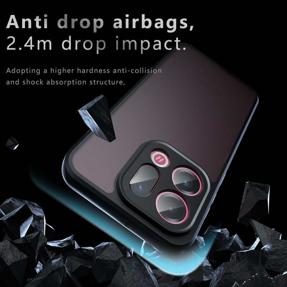 For Oppo Find X9 5G Case Skin-Touch TPU + PC Matte Phone Back Cover, Transparent Black