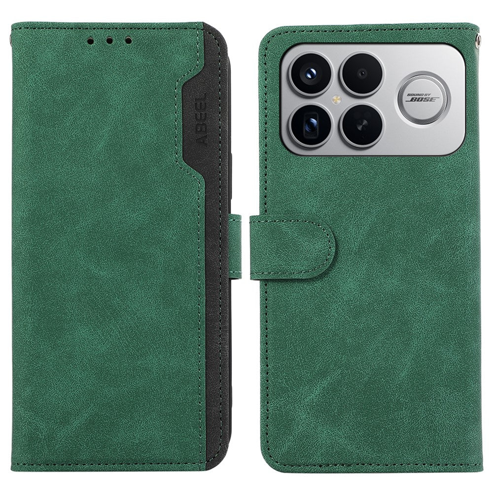ABEEL For Xiaomi Redmi K90 Pro Max 5G / Poco F8 Ultra Case Color Splicing Leather Flip Phone Cover RFID Blocking