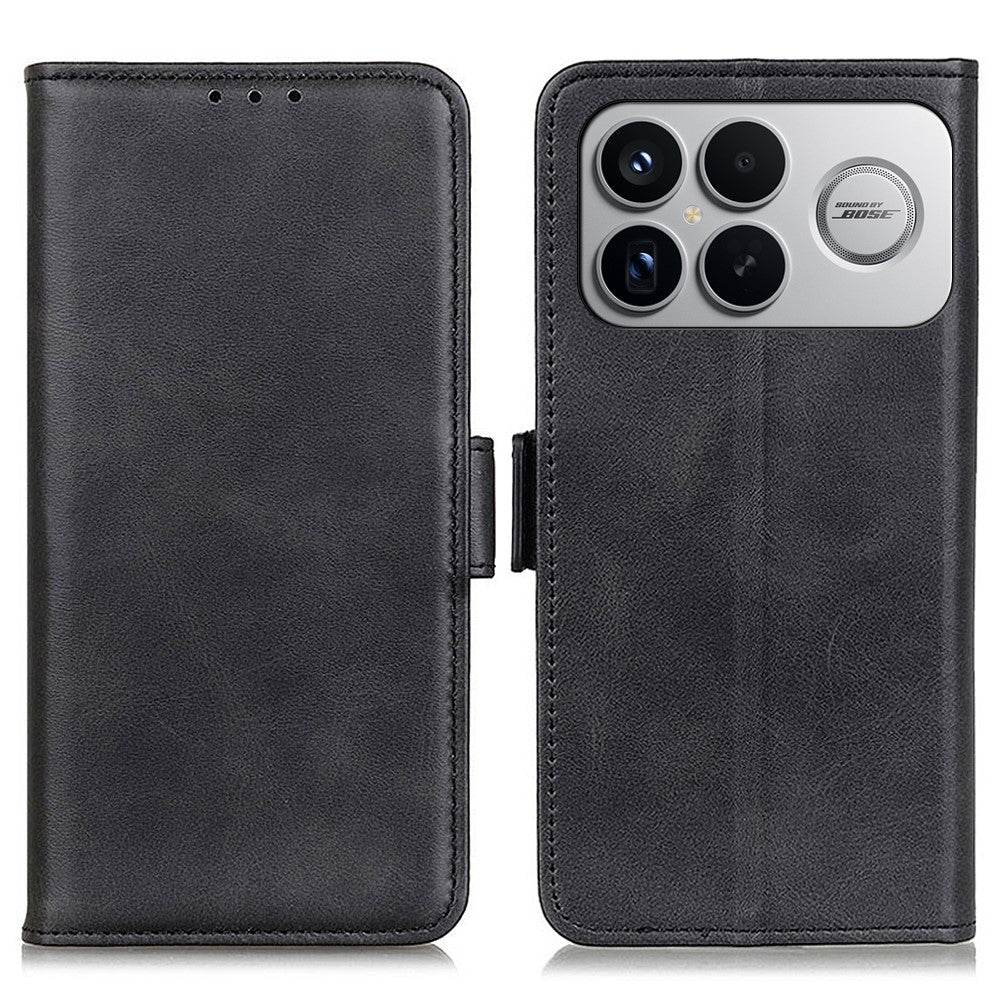 Mobilskal till Xiaomi Redmi K90 Pro Max 5G / Poco F8 Ultra Stativ Kohudstruktur PU-läder Mobilskal