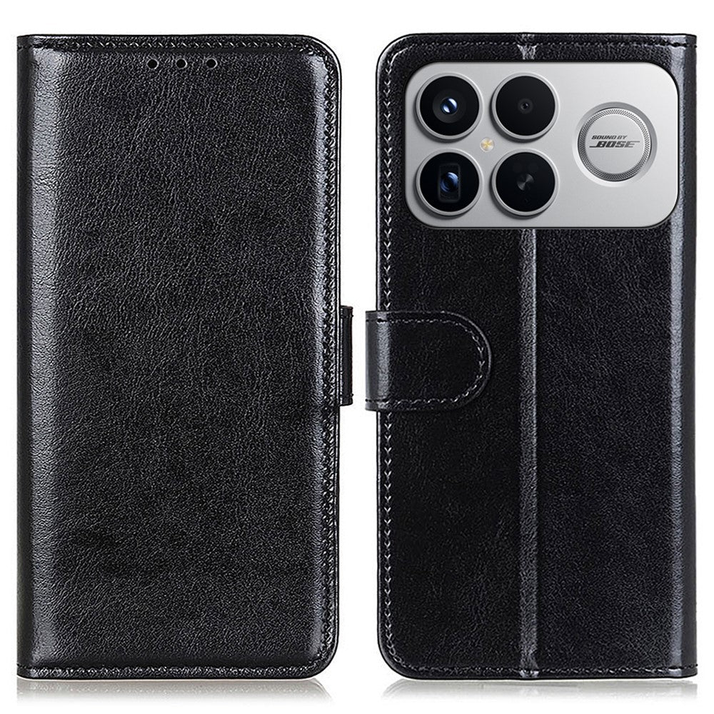 Phone Case For Xiaomi Redmi K90 Pro Max 5G  /  Poco F8 Ultra Crazy Horse Texture PU Leather Phone Stand Cover