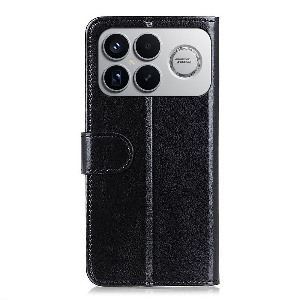 Phone Case For Xiaomi Redmi K90 Pro Max 5G  /  Poco F8 Ultra Crazy Horse Texture PU Leather Phone Stand Cover