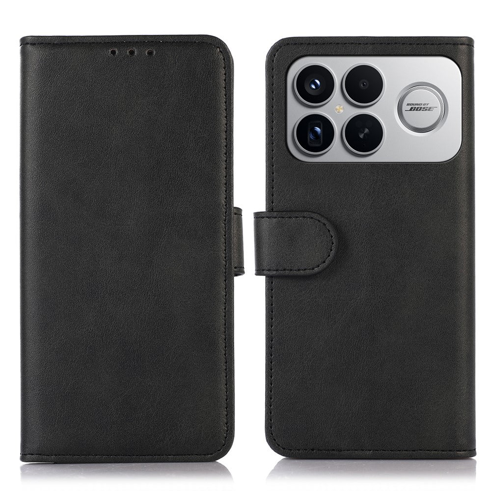 Phone Case For Xiaomi Redmi K90 Pro Max 5G  /  Poco F8 Ultra Cowhide Texture Leather Wallet Phone Cover with Stand