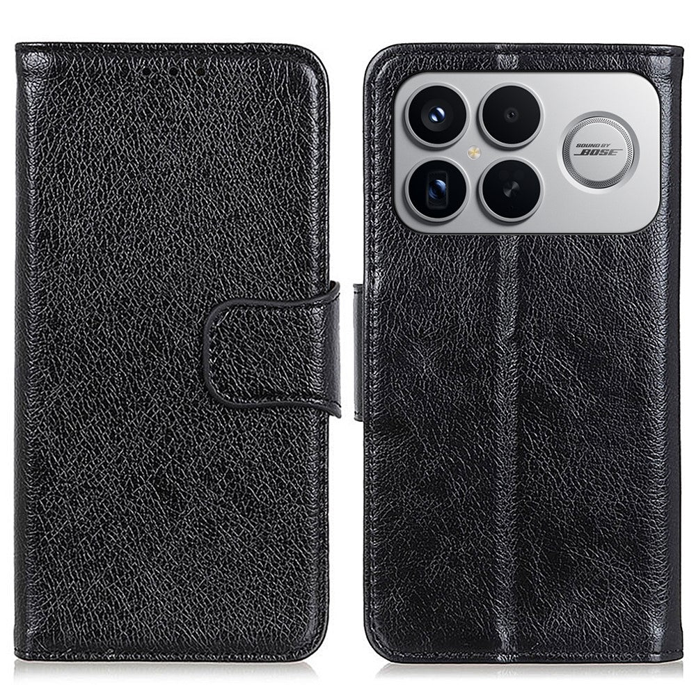 mobilskal för Xiaomi Redmi K90 Pro Max 5G / Poco F8 Ultra Nappatexturerat Delat Läder Plånboksfodral