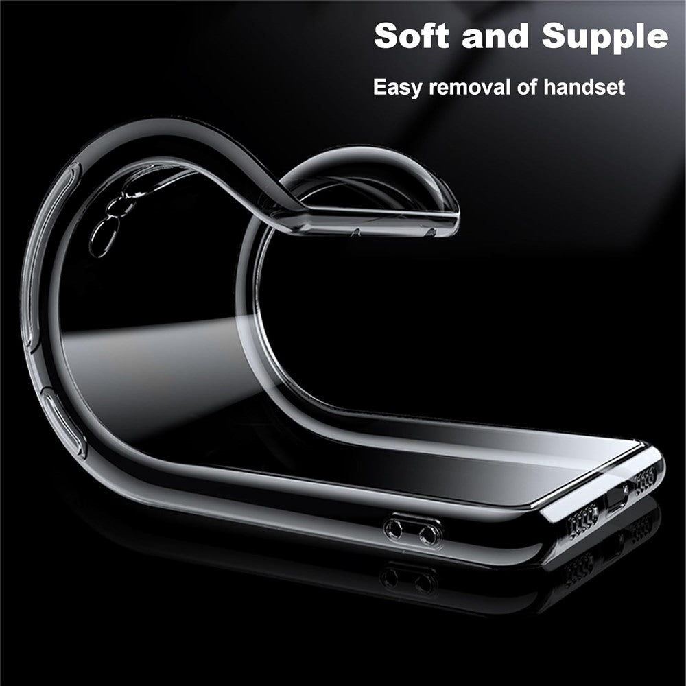 For Motorola Edge 70 5G Clear TPU Anti-Scratch Phone Case + 2.5D Arc Edge Screen Protector