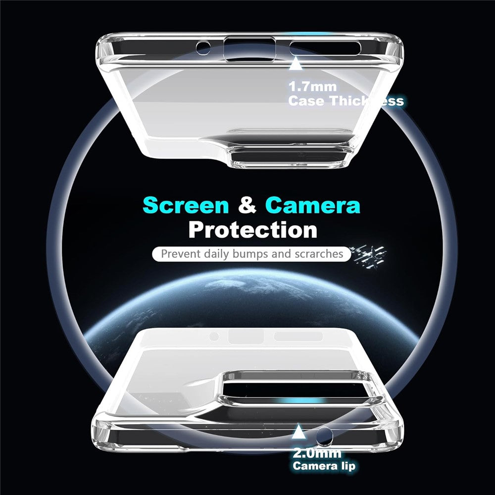 For Motorola Edge 70 5G Clear TPU Anti-Scratch Phone Case + 2.5D Arc Edge Screen Protector