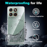 For Motorola Edge 70 5G Clear TPU Anti-Scratch Phone Case + 2.5D Arc Edge Screen Protector