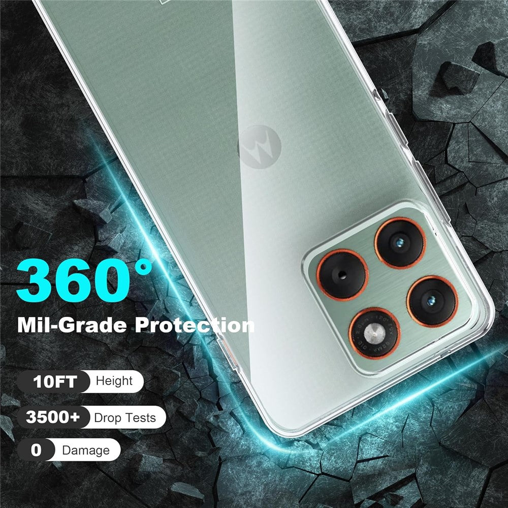 For Motorola Edge 70 5G Clear TPU Anti-Scratch Phone Case + 2.5D Arc Edge Screen Protector