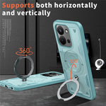 Phone Case For Xiaomi Redmi 15C 5G (EU) (173mm)  /  4G (EU) (173mm)  /  Poco C85 4G (173mm) Magnetic Case Military Protection PC + TPU Kickstand Cover