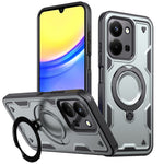 Phone Case For Xiaomi Redmi 15C 5G (EU) (173mm)  /  4G (EU) (173mm)  /  Poco C85 4G (173mm) Magnetic Case Military Protection PC + TPU Kickstand Cover