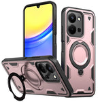 Phone Case For Xiaomi Redmi 15C 5G (EU) (173mm)  /  4G (EU) (173mm)  /  Poco C85 4G (173mm) Magnetic Case Military Protection PC + TPU Kickstand Cover