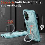 For Xiaomi Poco F7 5G / Redmi Turbo 4 Pro 5G Magnetic Case Military Protection PC + TPU Kickstand Phone Cover