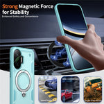 For Xiaomi Poco F7 5G / Redmi Turbo 4 Pro 5G Magnetic Case Military Protection PC + TPU Kickstand Phone Cover