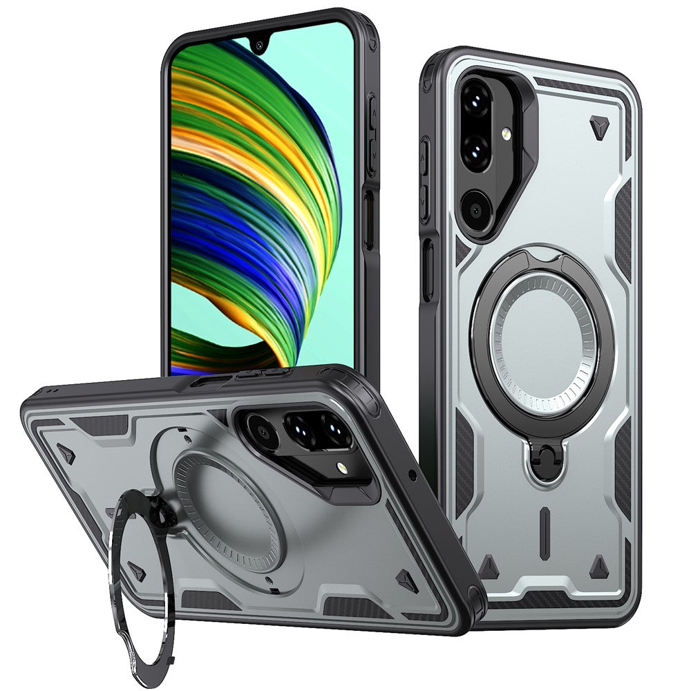Samsung Galaxy M16 5G / F16 5G Magnetiskt Skal Militärt Skyddande PC + TPU Stativ mobilskal
