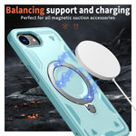 For iPhone 17e / 16e Case Compatible with MagSafe Military Protection PC + TPU Kickstand Phone Cover