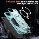For iPhone 17e / 16e Case Compatible with MagSafe Military Protection PC + TPU Kickstand Phone Cover