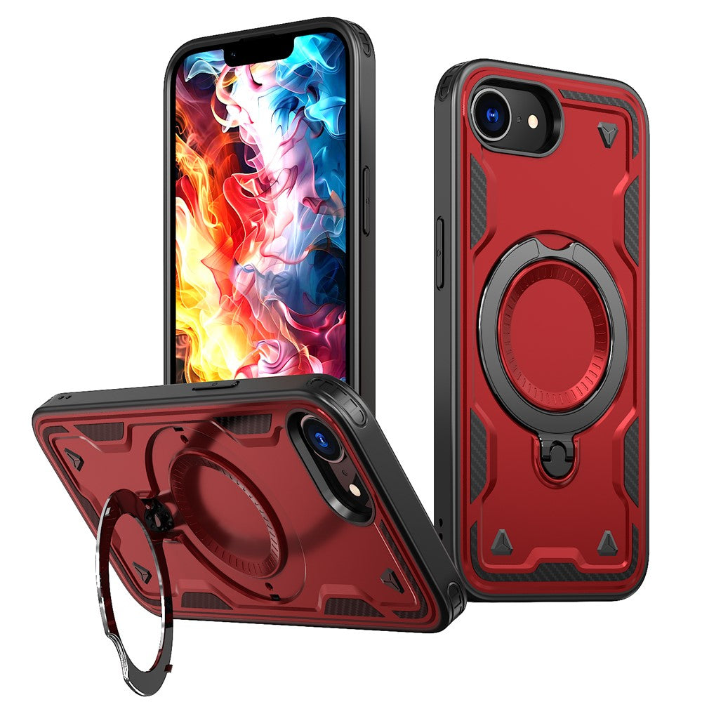 For iPhone 17e / 16e Case Compatible with MagSafe Military Protection PC + TPU Kickstand Phone Cover
