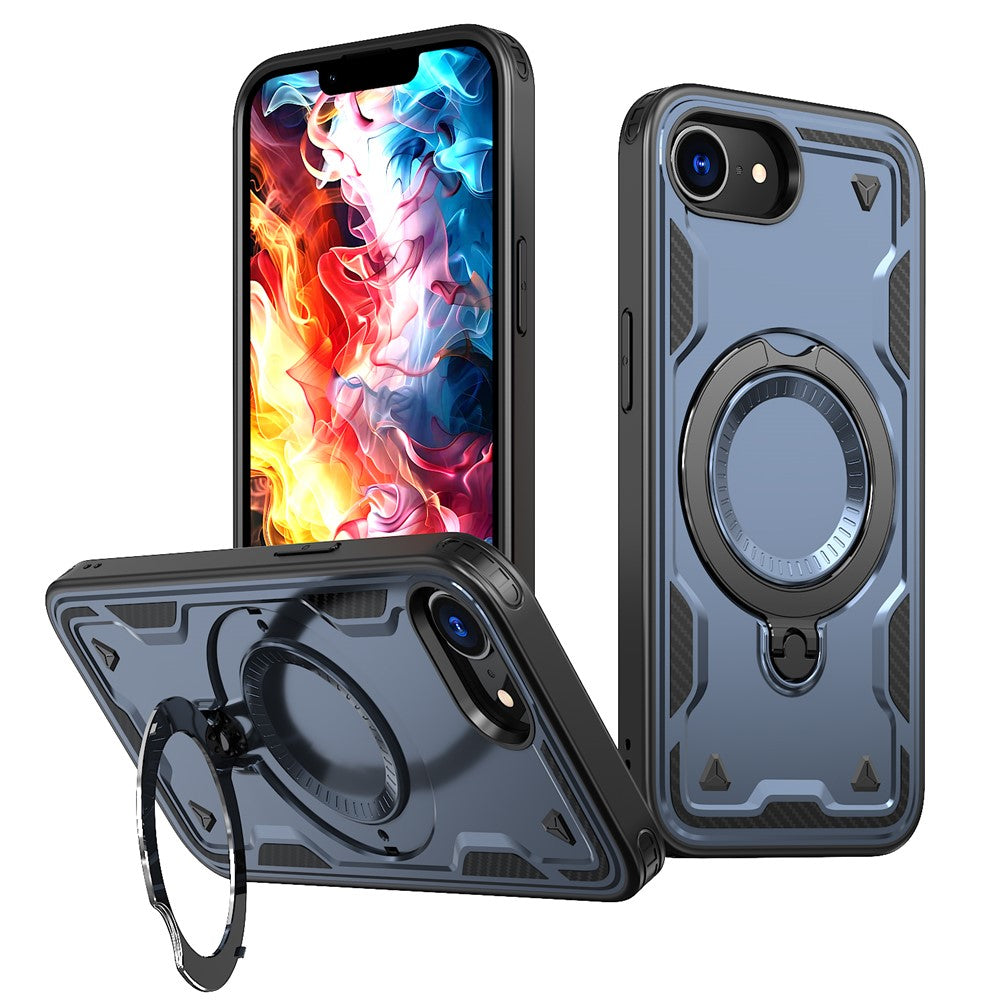 For iPhone 17e / 16e Case Compatible with MagSafe Military Protection PC + TPU Kickstand Phone Cover