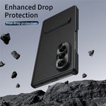 For Samsung Galaxy Z Fold4 5G Case Foldable Kickstand Leather Anti-Drop Phone Protective Cover