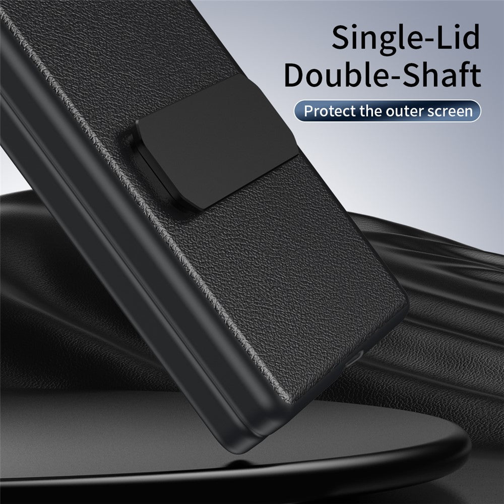 For Samsung Galaxy Z Fold4 5G Case Foldable Kickstand Leather Anti-Drop Phone Protective Cover