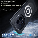 For Honor Magic8 5G Case Graphene + Brass Heat Dissipation Silicone PC Phone Cover Support Magnetic Car Mount