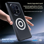 For Honor Magic8 5G Case Graphene + Brass Heat Dissipation Silicone PC Phone Cover Support Magnetic Car Mount