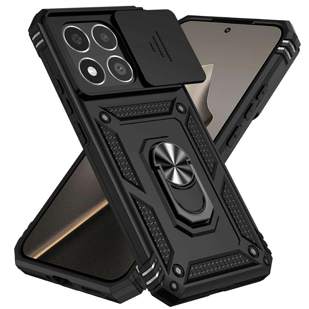 For Xiaomi 15T Case PC + TPU Phone Cover with Lens Protection Kickstand