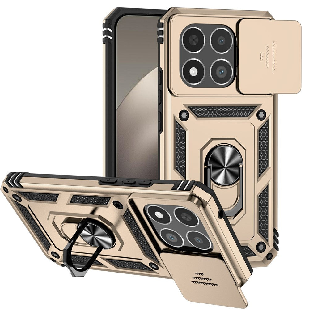 For Xiaomi 15T Case PC + TPU Phone Cover with Lens Protection Kickstand