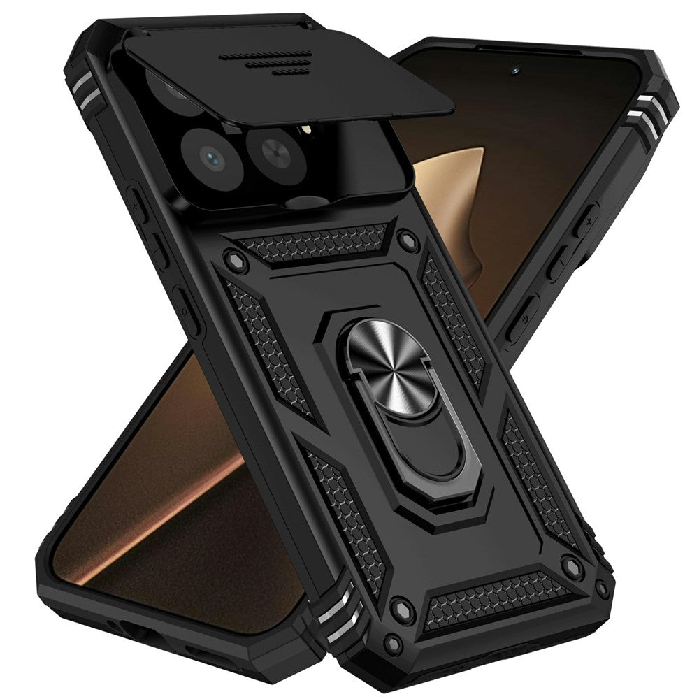 Xiaomi 15T Pro-skal PC + TPU-mobilskydd med linsskyddsstativ