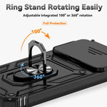 For Xiaomi 15T Pro Case PC + TPU Phone Cover with Lens Protection Kickstand