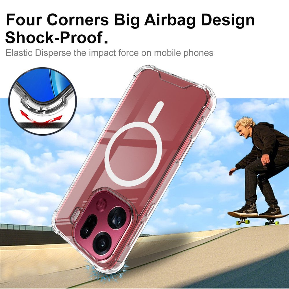 IMAK For Oppo Find X9 Pro 5G Magnetic Case Shockproof PC TPU Clear Phone Cover